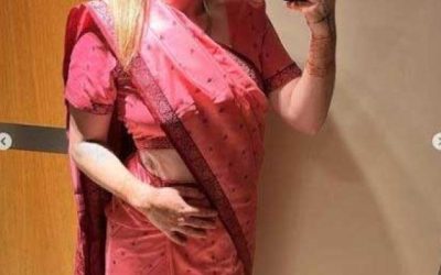 भारत आई ऑस्ट्रेलियाई क्रिकेटर ने पहनी साड़ी